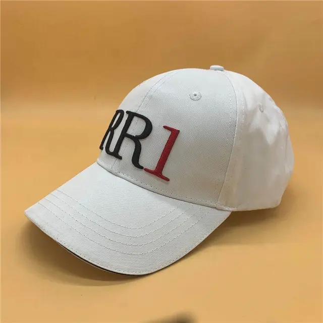 En relieve metal blanco Robb Report 3D bordado gorra de béisbol a granel
