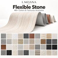 Revêtement mural en pierre souple et flexible, imperméable, ignifuge, revêtement céramique, texture travertin, décoration intérieure et extérieure