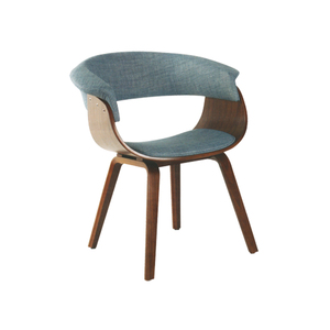 モダンデザイン曲げ木チェア 高級ファブリック ヨーロッパ風 シングル クラシック 快適 レストラン用曲げ木ダイニングチェア アーム付き - Product Image 1