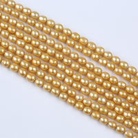 Offre Spéciale Naturel Perles Or 7-8mm riz Perles D'eau Douce Perle Cordes Pour La Fabrication