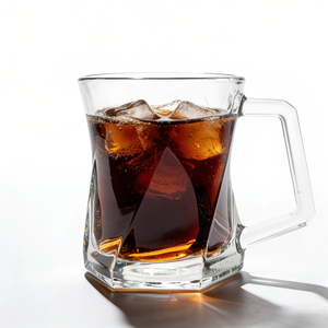 Expédition immédiate, tasse en verre sans plomb de 250 ml, pour la maison, le bar, le restaurant, grande capacité, eau, lait, jus, bière, tasse en verre moderne avec poignée - Product Image 2