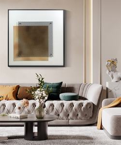 Décoration d'intérieur moderne luxe encadré oeuvre 3D fait à la main acrylique mur Art abstrait géométrique décoratif peintures salon - Product Image 5