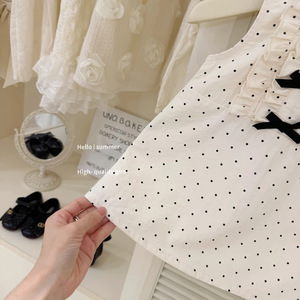 Child Star Circle Girls Sleeveless Polka Dot Dress Breathable Summer Fashion Dress - Product Image 4