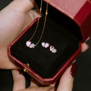 Dylam Tiny Luxurious S925 <b>Silver</b> 18K Gold Plated Double Stone Waterdrop Heart Shape 5A Zirconia Stud Earrings for Daily <b>Dress</b> up - Product Image 6