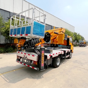 Khung gầm ISUZU 32 mét chiều cao làm việc thủy lực outriggers Kính thiên văn bùng nổ nền tảng làm việc trên không với người lái nâng xô - Product Image 5