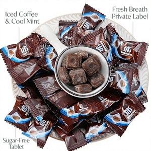 Caramelos Duros con Sabor a <span class=keywords><strong>Café</strong></span> Helado y <span class=keywords><strong>Menta</strong></span> de Marca Privada, Caramelos de <span class=keywords><strong>Café</strong></span> Instantáneo con Aliento Fresco, Bolsa a Granel - Product Image 1