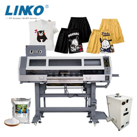 LINKO Machine d'impression de film de logo de t-shirt de taille A1 estampage flocage de rouleau à rouleau imprimantes DTF avec trois têtes I3200
