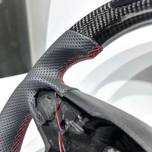 Volante Deportivo Personalizado con LED, de Fibra de Carbono Forjada y Cuero, para Seat <span class=keywords><strong>Cupra</strong></span> <span class=keywords><strong>Leon</strong></span> MK3, Volante de Carreras para Tuning de Autos - Product Image 5