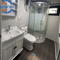 WinFair 20Ft Maisons en conteneur minuscules pliables Maison mobile moderne préfabriquée Maison en conteneur de 2 chambres Villa moderne préfabriquée