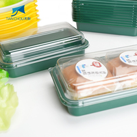 Contenants d'emballage en plastique PET de qualité alimentaire jetables personnalisés pour biscuits, gâteaux, pâtisseries, sushis, salades avec couvercle