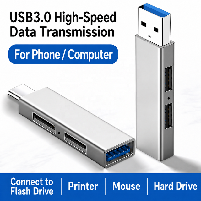 USB 3.0 Hub USB Hub 2.0 Multi USB Splitter Hub Use Power Adapter 3 Port Multiple Expander 2.0 USB 3.0 Hubfor PC