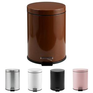 ถังขยะสแตนเลสขนาดเล็กพร้อมฝาปิดและแป้นเหยียบ 5 ลิตร ถังขยะขนาดเล็ก สีและขนาดตามสั่ง สำหรับใช้ภายในอาคาร - Product Image 1