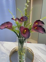 S-0030 Hoogwaardige Real Touch Calla Lelie PU Calla Lelie Stengels Hotel Tafel Bloemist Bruiloft Centerpiece Decoratie