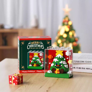 Christmas Building Blocks Set Santa Claus Snowman Tree 200-400 Pieces Educational Toy For Kids Age 7-14 Indoor Assembly Gift - Product Image 3
