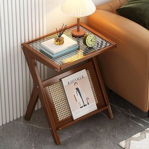 Console moderne en bois avec étagère de rangement pour l'appoint du canapé ou l'entrée - Product Image 2