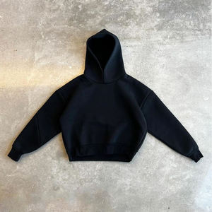 Felpa con Cappuccio Personalizzata da <span class=keywords><strong>Uomo</strong></span> all'Ingrosso, <span class=keywords><strong>Taglie</strong></span> Forti, 65% Cotone 35% Poliestere, Essentials Crop Top in Neoprene con Stampa Digitale - Product Image 2