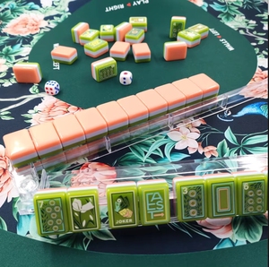 Art Green American Mahjong Tiles <strong>Set</strong> with 160 Custom 4-Layer Acrylic Luxury Family Game for Unisex Children Cardstock Tags - Product Image 1