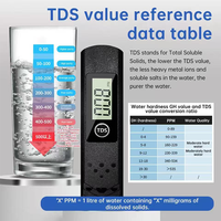 Testeur numérique portable de TDS TDS-H8, stylo testeur de qualité de l'eau portable 0-9990ppm pour l'eau potable, l'aquarium, le traitement de l'eau de piscine