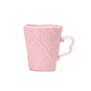 Tasse à eau en céramique en forme de pétale, couleur unie, réutilisable, pour café, usage domestique - Product Image 5
