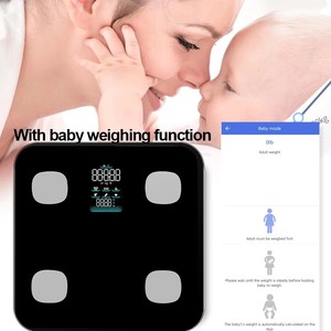 Báscula de Grasa Corporal Bluetooth <span class=keywords><strong>2</strong></span> en 1, Báscula Digital Inteligente para Baño, Analizador de Composición Corporal de 180 kg con Función de Peso para Bebés - Product Image 3