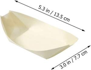 使い捨てウッド寿司ボート生分解性寿司ボートマキカリフォルニアロール用 - Product Image 5