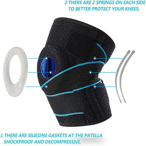 Có thể điều chỉnh xương bánh chè nén đầu gối hỗ trợ viêm khớp Giảm đau phục hồi khum rách đầu gối đau phụ nữ người đàn ông đầu gối Brace - Product Image 3