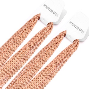 45-60cm長さ2mmステンレス鋼テーブル式スネークチェーンネックレスゴールドチェーン - Product Image 4