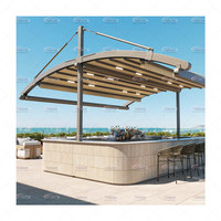 Vente en gros Turquie auvent de pergola pliant de luxe auvent moteur PVC pare-soleil Gazebo pour patio balcon couverture en tissu pour balcon