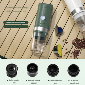 Machine à expresso portable entièrement automatique en acier inoxydable, chauffée électriquement par batterie USB, pour capsules, idéale pour hôtels, voitures, espagnols et français - Product Image 3