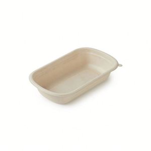 Conteneur alimentaire jetable blanc en canne à sucre recyclée, biodégradable, micro-ondable, à 3 compartiments, 64 x 48 oz, pour les fêtes - Product Image 4