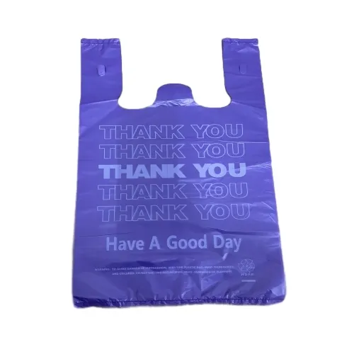 Op Maat Gemaakte Vest Drager Handvat T-Shirt Tassen Supermarkt Plastic Pe Boodschappentas