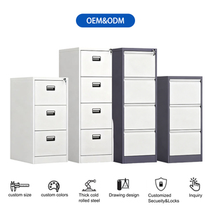 Armoire de classement industrielle en acier noir ignifuge à 4 tiroirs, durable, pour bureau, en vente - Product Image 6