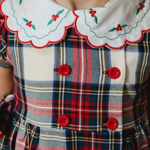 ชุดเดรสลายหมากรุกสำหรับเด็กผู้หญิงอายุ2-14ปีชุดเดรสผูกโบว์สำหรับปาร์ตี้วันหยุด<span class=keywords><strong>ค</strong></span><span class=keywords><strong>ริ</strong></span>สต์มาส - Product Image 4