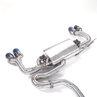 Système d'échappement pour Hyundai Genesis Coupé 3.8t 2009-2015 avec silencieux à valve, embouts quadruples plaqués bleu, tuyau catback en acier inoxydable