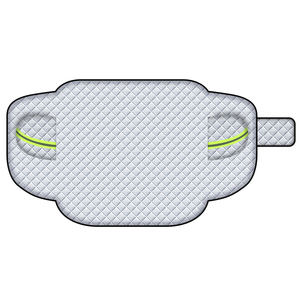 Housse de pare-brise d'hiver Yiju pour voiture, en aluminium argenté, épaisse, imperméable, à motif en treillis, protection anti-givre - Product Image 3