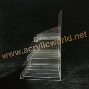Organisateur de maquillage en acrylique transparent à 4 niveaux, présentoir de rangement pour vernis à ongles, étagère à cosmétiques à plusieurs niveaux pour comptoir, pour salons de manucure et instituts de beauté - Product Image 3