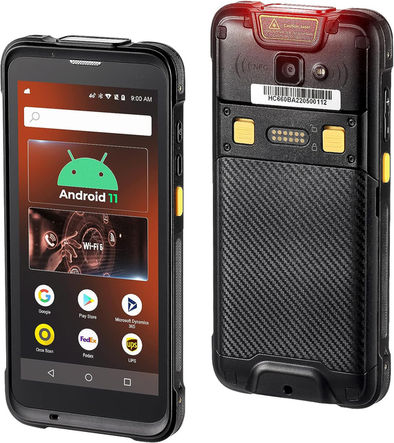 Handheld Barcode Scanner with Full Screen 5.5" Android 11 Mobile Computer Handheld Wi-Fi 6 4G LTE Wireless NFC Rugged PDA SE4710