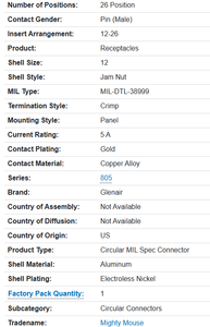 Conector circular serie 805 805-004-07M12-26PA - Product Image 6