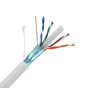 Kabel <span class=keywords><strong>Cat6</strong></span> kualitas tinggi 305M 4 pasang 23AWG 24AWG CCA BC CU tembaga pelindung uji SFTP FTP Cat5e kabel - Product Image 1