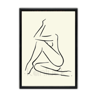 Impression d'art originale sur toile encadrée 40x50cm, motif minimaliste moderne, gravure à l'huile, impression numérique, beauté féminine, multiples