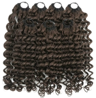 Vente en gros usine de cheveux humains vierges ondulés effet plume, tresses au crochet pré-coupées pour salon