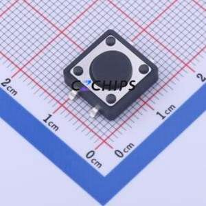 GT-TC149B-H043-L1 Tactile Switch SMD-4P,12x12mm Switch Single Pole Single Throw Round Button 2.5N Vertical Mount - Product Image 1