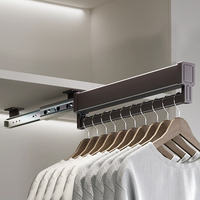HNOSS Armoire de rangement pour vêtements avec tringle coulissante et penderie
