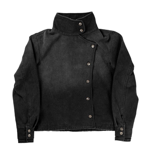Custom Men <b>Denim</b> Jacket Vintage Washed Mens Long Sleeve <b>Denim</b> <b>Coat</b> Custom Logo Mens Casual <b>Denim</b> Jacket Wholesale - Product Image 1
