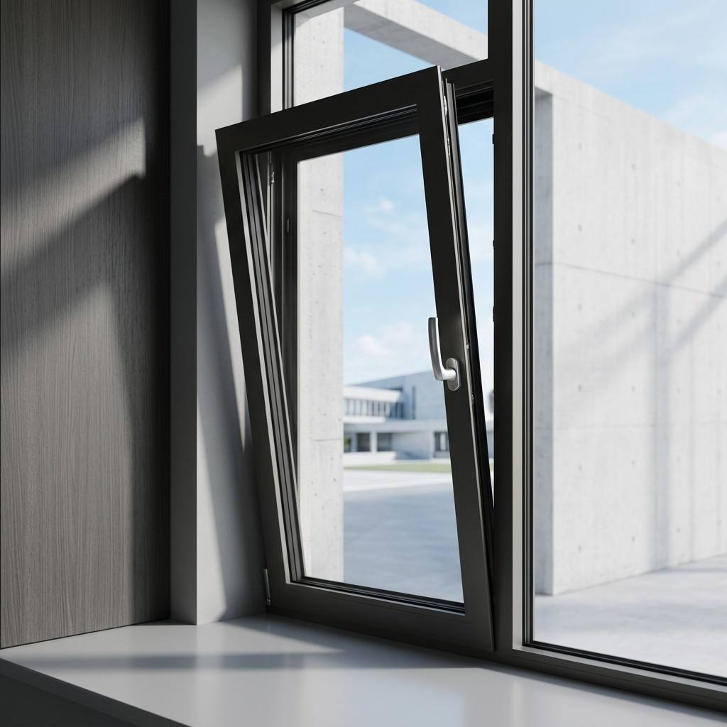 HUACAI Sound Insulation Aluminum Alloy Fixed Window Triple Layer Tempered Glass Midcentury Modern Design Villa Kitchen Bathroom · image 5