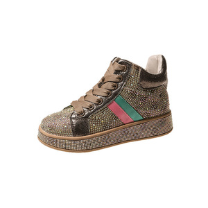 2026 Autumn New Full Star Rhinestone Women Sneakers Luxury Heavy Craft <b>Rainbow</b> Splicing Designer Casual Sport Shoes - Product Image 5
