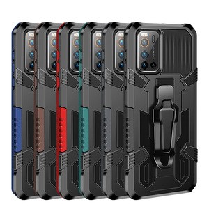 Étui de téléphone de luxe Vivo V50E/Y39/Y29s/F29 Pro/V19 avec clip de <span class=keywords><strong>ceinture</strong></span> en métal, support magnétique <span class=keywords><strong>pour</strong></span> voiture, anti-empreintes digitales, antichoc, givré - Product Image 1