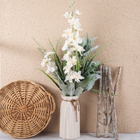 CF01230 nouvelle arrivée fleur artificielle moderne en soie blanc vert, Bouquet de sauge Delphinium pour la maison, fête de mariage, décoration d'événements