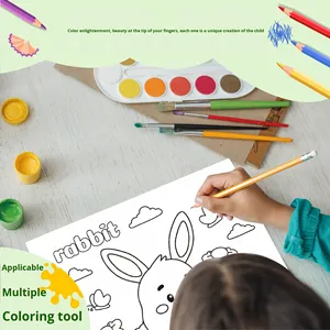 Livre <span class=keywords><strong>de</strong></span> coloriage créatif et écologique pour enfants, motifs <span class=keywords><strong>animaux</strong></span> <span class=keywords><strong>de</strong></span> <span class=keywords><strong>dessin</strong></span> animé, éducation précoce, 4-6 ans, DIY, vente chaude - Product Image 3