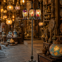 Lampe sur pied de style marocain Marrakech, lampe de sol en verre mosaïque turque